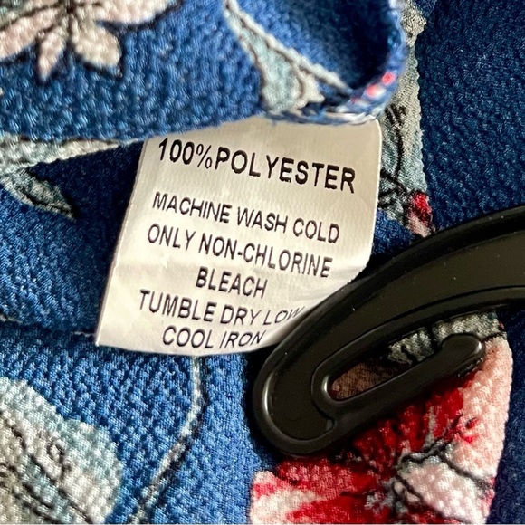 PAPERMOON Women’s Blue Floral 3/4 Sleeve 100%‎ Polyester Floral Blouse-Size MP - Picture 5 of 7